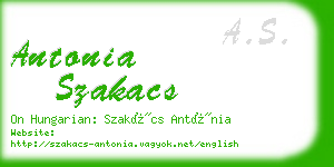 antonia szakacs business card